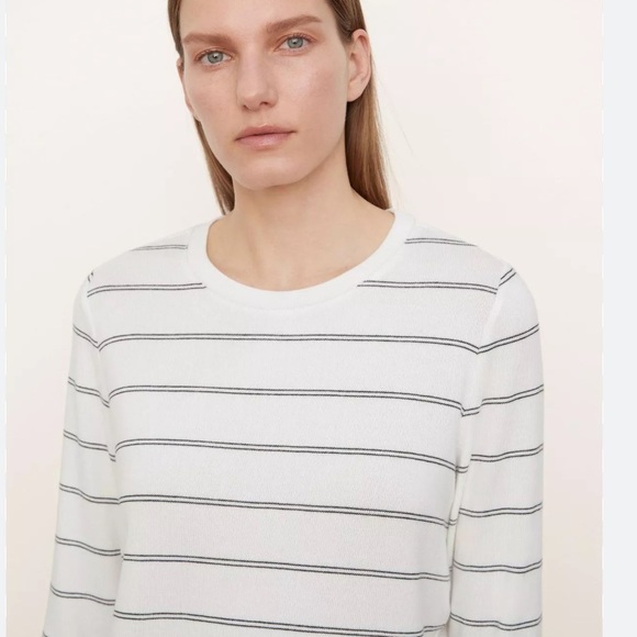 Vince Stripe 2 pc Set Sweater Knit Summer Shorts / Top black and white XL - Picture 5 of 14